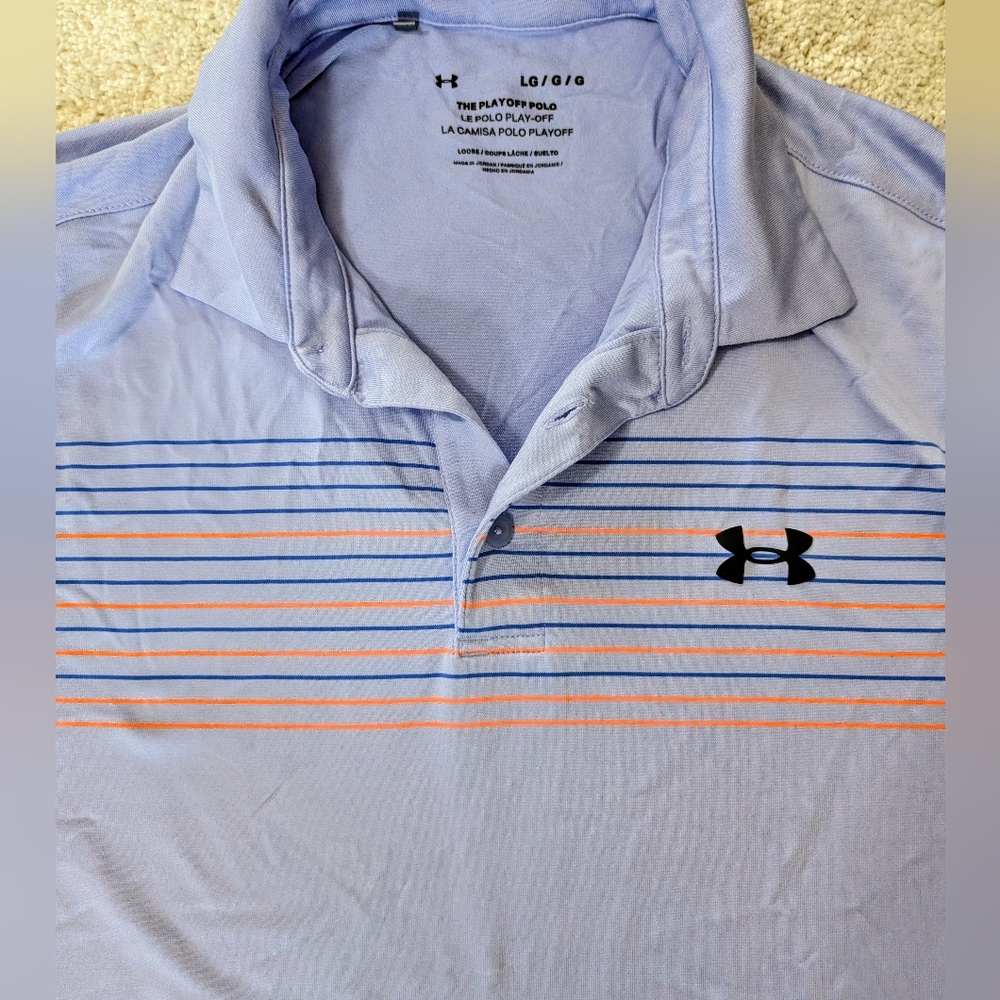 Under Armour Men's Light Purple Polo Shirt - Picture 2 of 5